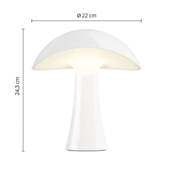 Louis Poulsen LED stolná lampa Rumee 220, biela, IP44