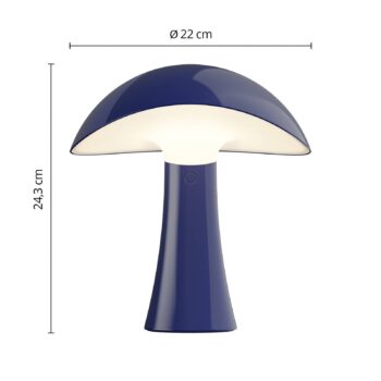 Louis Poulsen LED stolná lampa Rumee 220, modrá, IP44