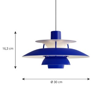Louis Poulsen PH 5 Mini závesná monochrom modrá