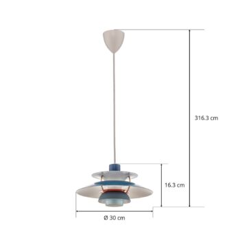 Louis Poulsen PH 5 Mini – závesná lampa, modrá