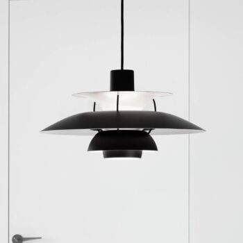 Louis Poulsen PH 5 závesná lampa, monochróm čierna