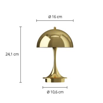 Louis Poulsen Panthella PORTABLE 160 V3, mosadzová farba