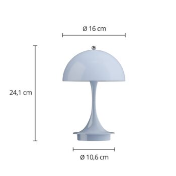 Louis Poulsen Panthella PORTABLE 160 V3, opálovo svetlomodrá