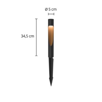 Louis Poulsen Stojaca lampa Flindt 830 čierna Spojka na špice