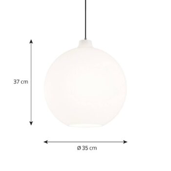 Louis Poulsen Wohlert sklenená závesná lampa Ø35cm