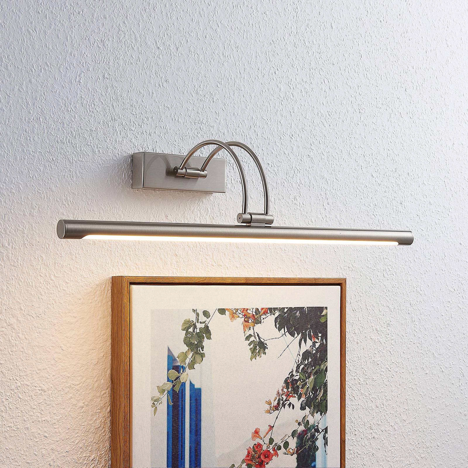 Lucande LED obrazové svetlo Dimitrij, nikel, kov, 54cm Lucande LED obrazové svetlo Dimitrij, nikel, kov, 54cm