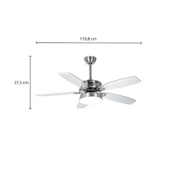 Lucande LED stropný ventilátor Kuvio, DC, tichý, Ø 120 cm, CCT