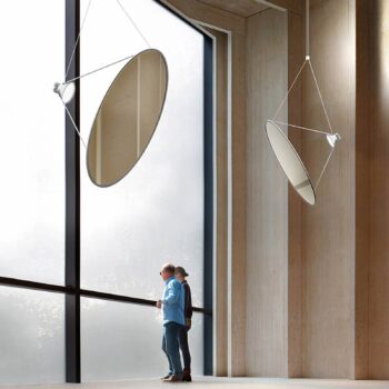 Luceplan Amisol LED závesné svetlo Ø 75cm strieborná