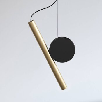 Luceplan Doi hladká phase dim 3000K mosadz/čierna