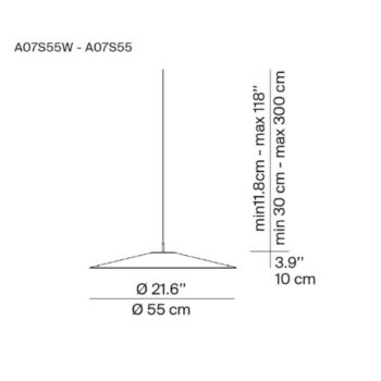 Luceplan Koinè LED závesné svetlo 927 Ø55cm modrá