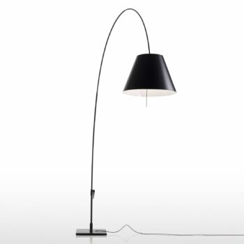 Luceplan Lady Costanza oblúková lampa, čierna, stmievateľné