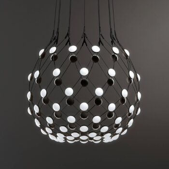 Luceplan Mesh závesná lampa Ø 80 cm 5 m zavesenie