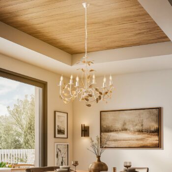 Luster Collana kovový 6-plameňové slonová kosť