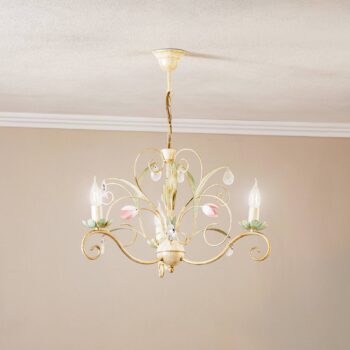 Luster Florina s kvetinovým dekorom, 3-pl