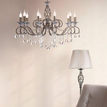 Luster Maytoni Grace antická mosadz kov/sklo 10 svetiel.