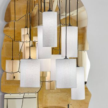 MARKET SET Cosiness závesné svietidlo s 8-plameňovým žiarovkovým osvetlením,