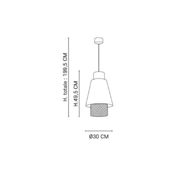 MARKET SET Singapour S Závesné svietidlo biele/antracitové