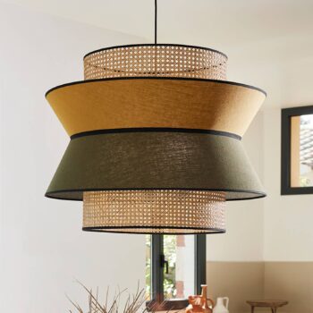 MARKET SET Singapour XXL závesné svietidlo khaki/curry