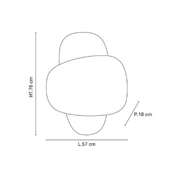 MARKET SET nástenné svetlo Screen 70's, 76 cm, breza/kari, textil