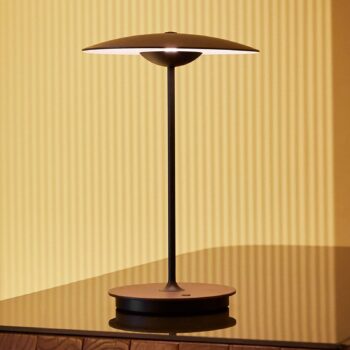 MARSET Ginger LED dobíjacia stolová lampa drevo, dub/biela