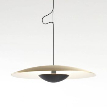 MARSET Ginger LED závesné svietidlo, Triac Ø42cm mosadz/biela