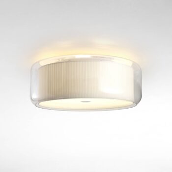 MARSET Mercer C Stropné svietidlo zo skla a bavlny