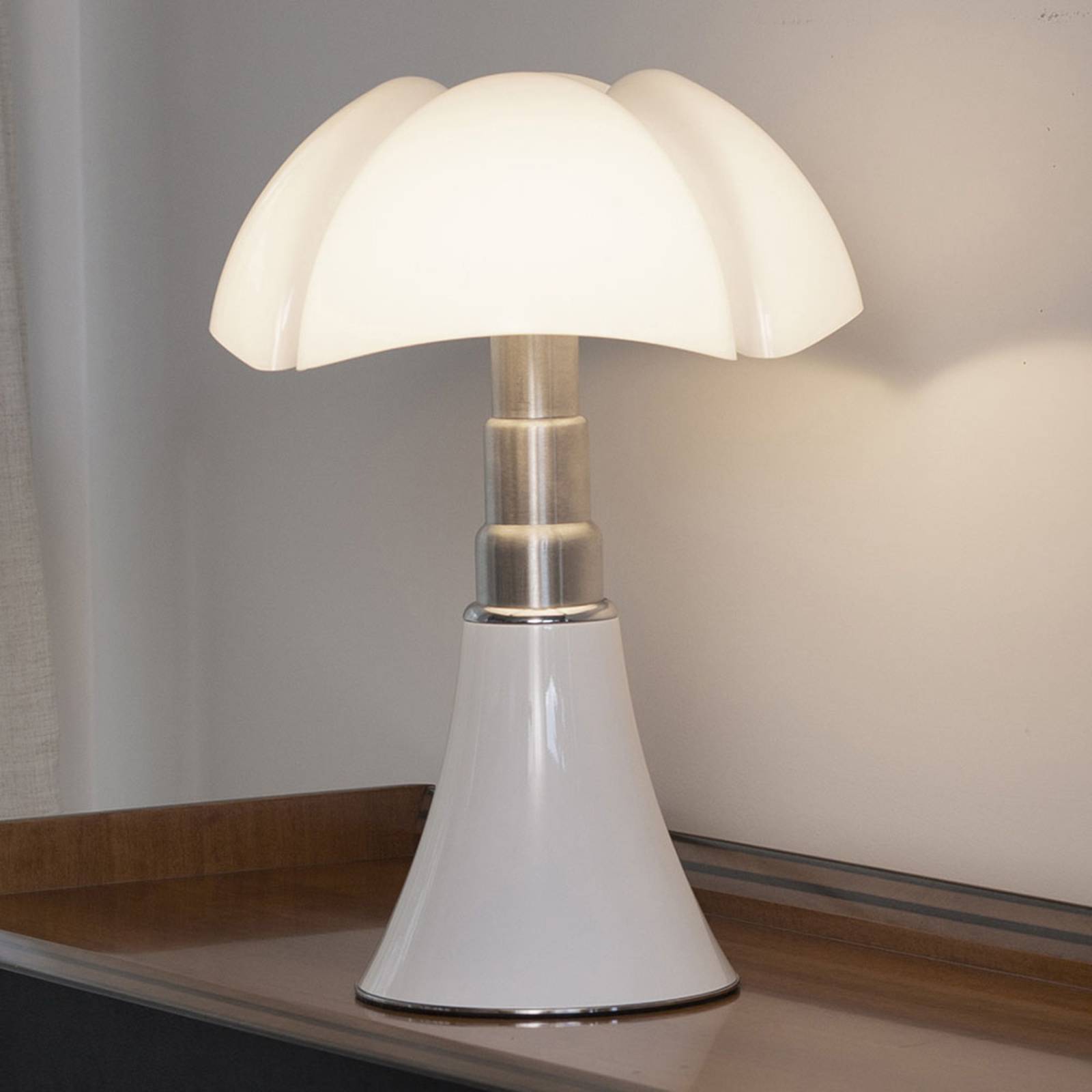 Martinelli Luce stolová lampa Pipistrello Med, stmievač, biela Martinelli Luce stolová lampa Pipistrello Med, stmievač, biela