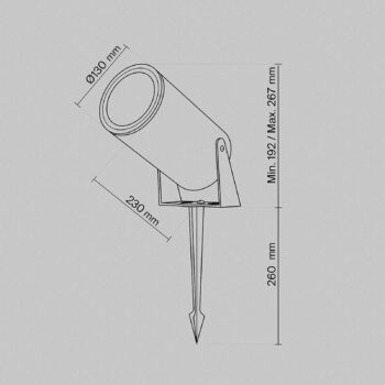 Maytoni LED zemný reflektor Bern, biely, hliník, IP65