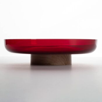 Misa Artemide Bontà, červená, Ø 26 cm, sklo, drevo