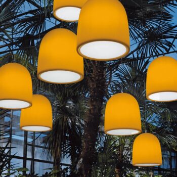 Modo Luce Campanone závesná lampa Ø 51 cm oranžová