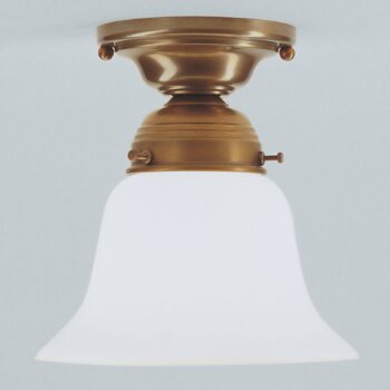 Mosadzné stropné svietidlo Alena tienidlo sklo