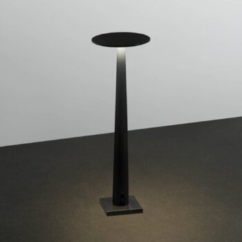 NEMO stolová LED lampa Portofino, čierna, mramorová