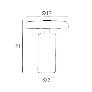 Nabíjacia stolová lampa Trip LED, červená / biela, mramor, sklo, IP44