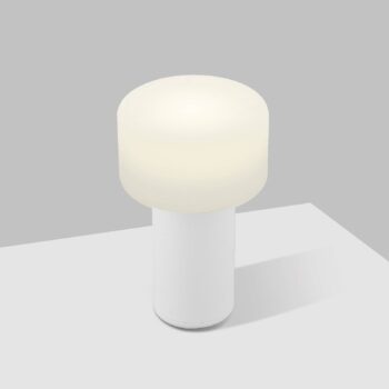 Nabíjateľná stolná lampa Tiny-B LED, biela, výška 13 cm, IP54, USB