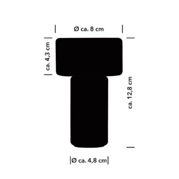 Nabíjateľná stolná lampa Tiny-B LED, čierna, výška 13 cm, IP54, USB