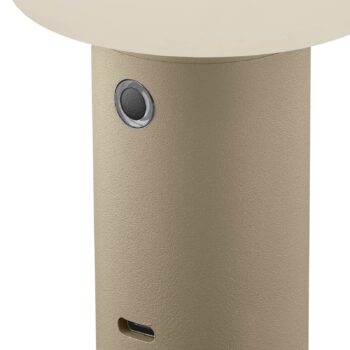 Nabíjateľná stolná lampa Tiny-B LED, piesková farba, výška 13 cm, IP54