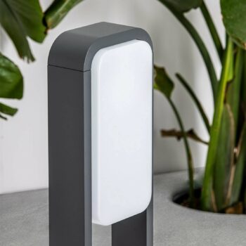 Nálepka LED na cestu, tmavosivá, hliník, výška 72 cm