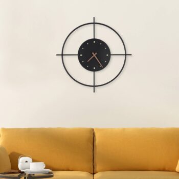 Nástenné LED svetlo Sussy s hodinami čierna Ø 50cm