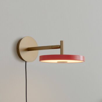 Nástenné LED svietidlo UMAGE Asteria Short, ružové, 25 cm, zástrčka