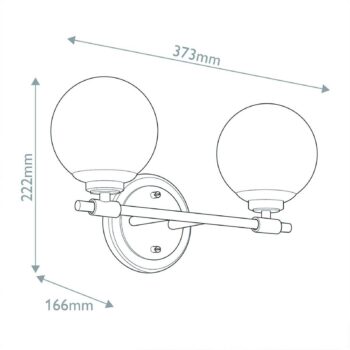 Nástenné svetlo Benno 2 čierna-bronzová, biela IP44 oceľ sklo G9