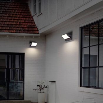 Nástenné svetlo CMD 9080, antracitová farba, šírka 21 cm, IP54