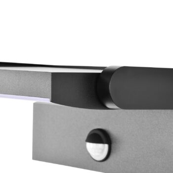 Nástenné svetlo CMD 9081, senzor, antracitová farba, 21 cm, CCT, IP54