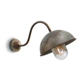 Nástenné svetlo Circle 3240 zakrivené šikmé mosadz