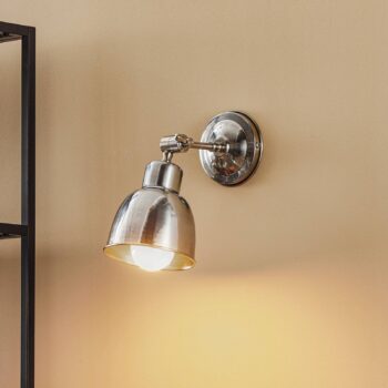 Nástenné svetlo Emoti, 1-plameňové, chrómové