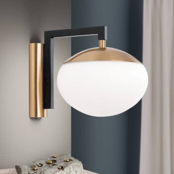 Nástenné svetlo Josephine s tienidlom zo skla