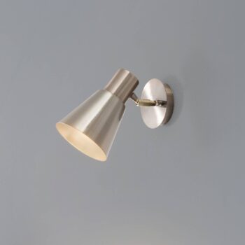 Nástenné svetlo Kem, mosadz, kov, výška 22 cm, E27