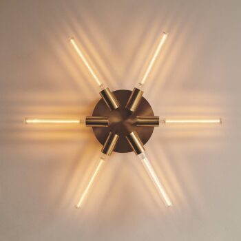 Nástenné svetlo Liberty Star, zlatá farba