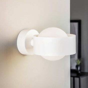 Nástenné svetlo Mado z ocele, biele, 1-plameňové