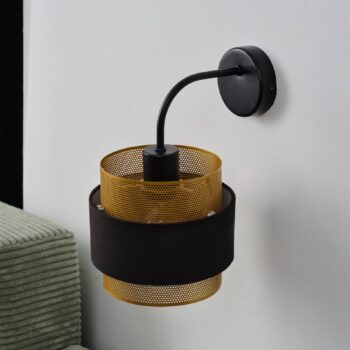 Nástenné svetlo OSRAM Decor Hornet, 1-pl., čierne/zlaté, E27