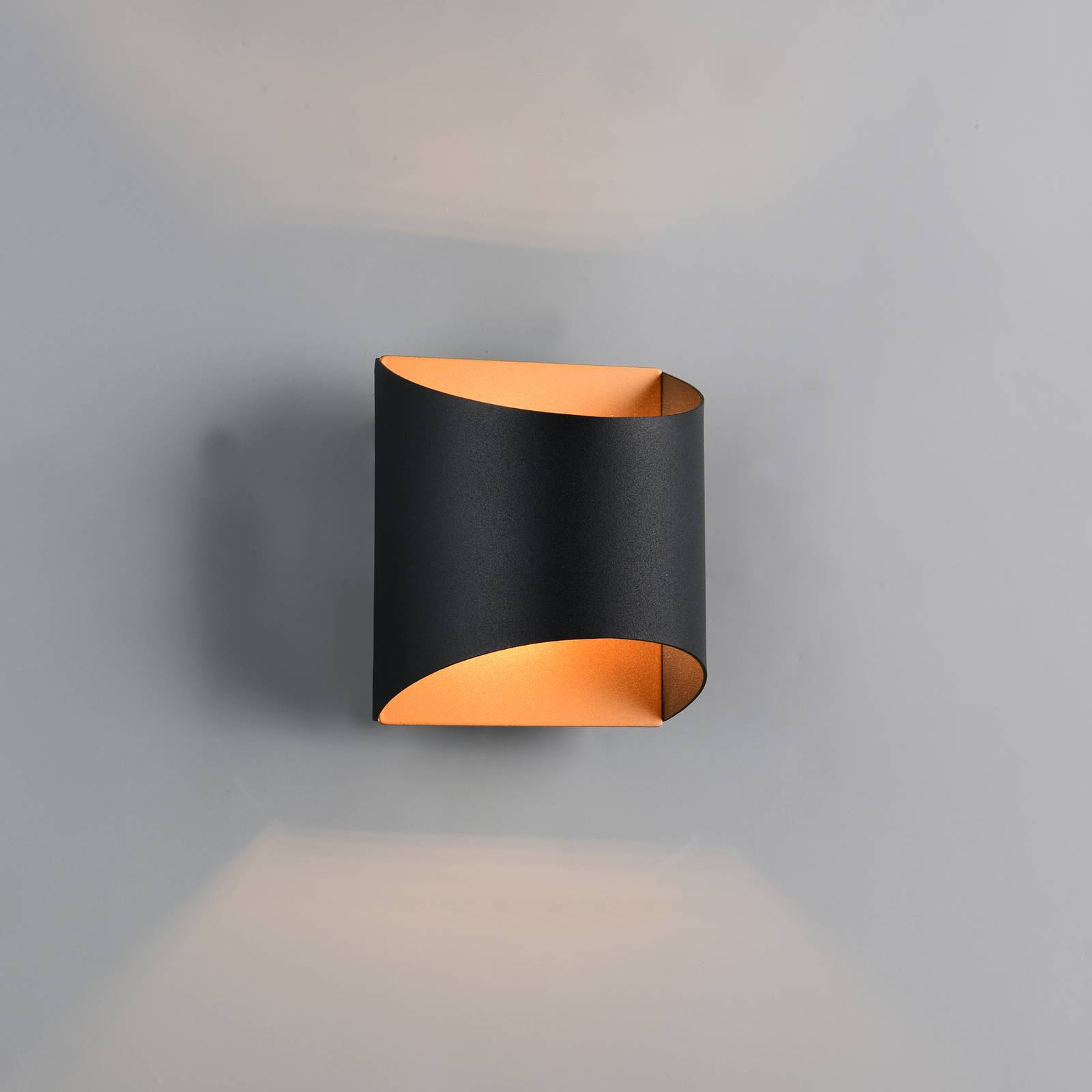 Nástenné svetlo Samdel, čierno-zlatá, výška 12 cm, kov, G9 hore/dole Nástenné svetlo Samdel, čierno-zlatá, výška 12 cm, kov, G9 hore/dole